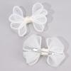 2Pcs New Flower Petal Bow Hair Clips Sweet Pearl Mesh Hairpins Princess Barrette For Girls Children Headwear Hair Accessories
