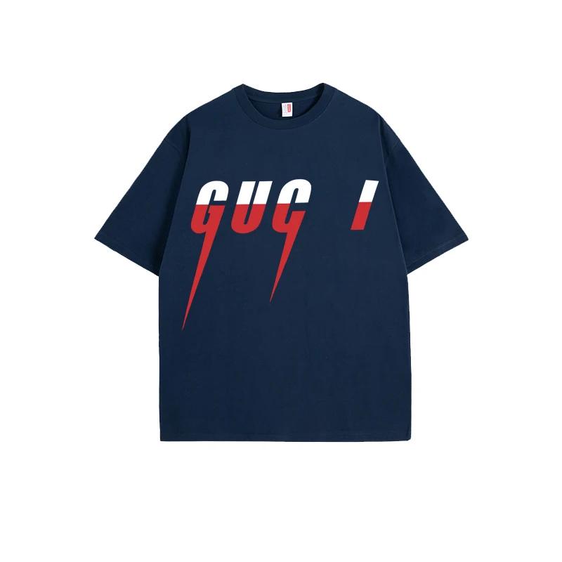 2024 American High Street Couple Short-sleeved Cotton T-shirt for Men and Women Summer Heavy Street High-quality Niche Top