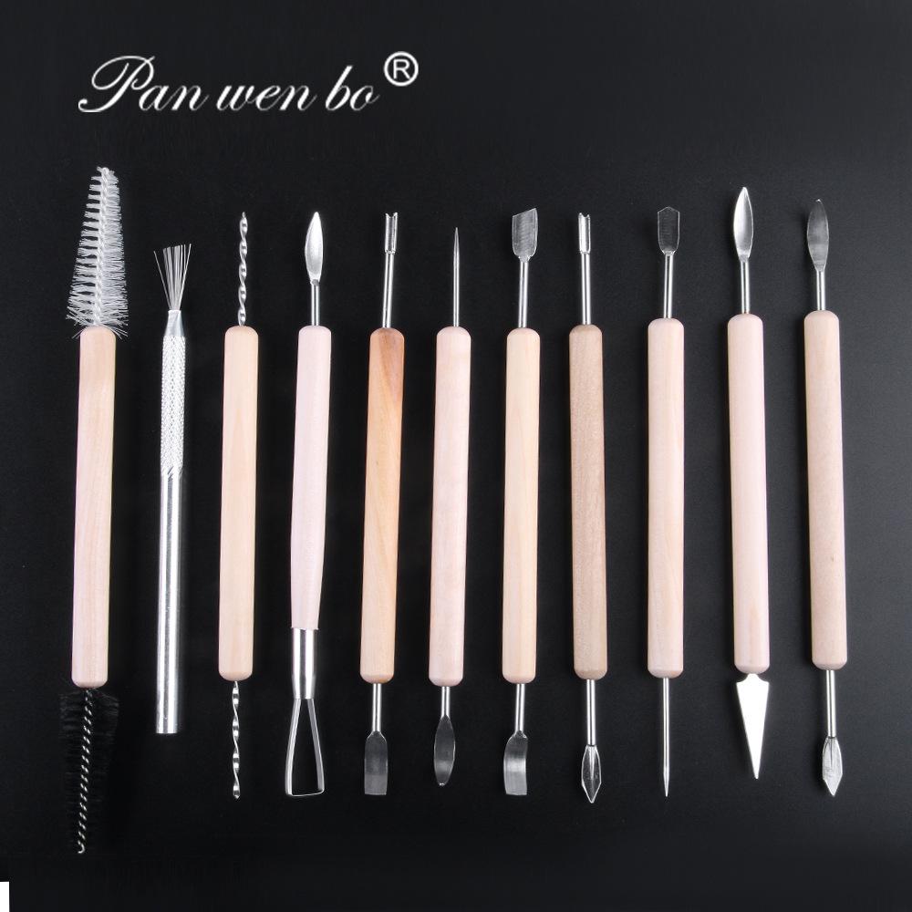 Unelte de Lut Ceramică Transfrontaliere: Argilă Moale, Pensulă Textură, Accesorii Auxiliare DIY, Ac de Detaliu, Ac cu Șapte Ace, Unelte de Modelare