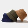 New Women Fall Winter Classic Corduroy Bucket Hat Outdoor Panama Harajuku Fishing Bucket Hats for Female Male Unisex Casual Cap