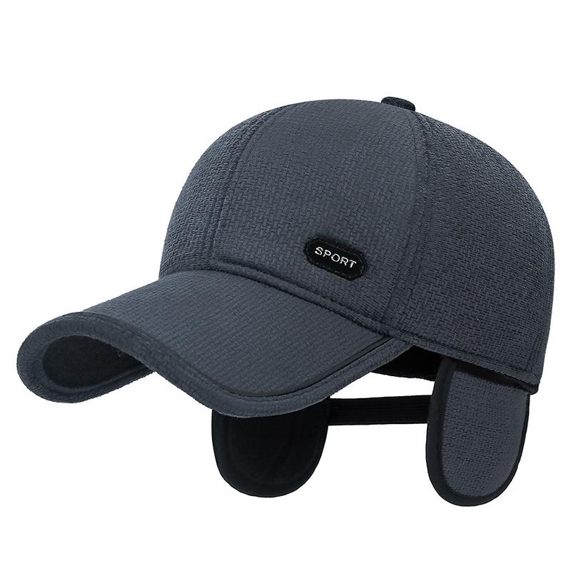 Men's Winter Windproof Duckbill Hat with Ear Protection - Fleece Lined, Thickened for Middle-Aged & Elderly
