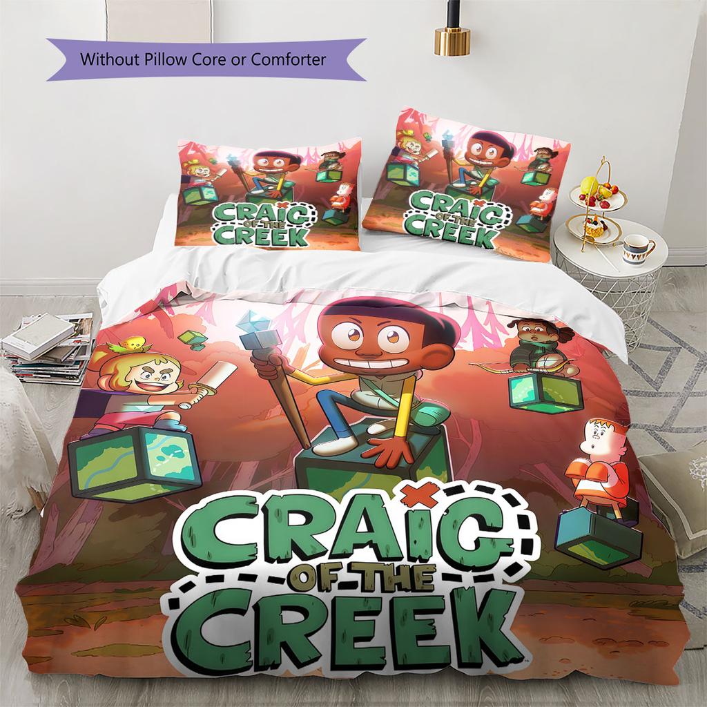 Creek Fun Bedding Quilt Set Quilt Cover Pillowcase Home Decoration Birthday Gift (1 * duvet cover + 2 * pillowcase, without core)