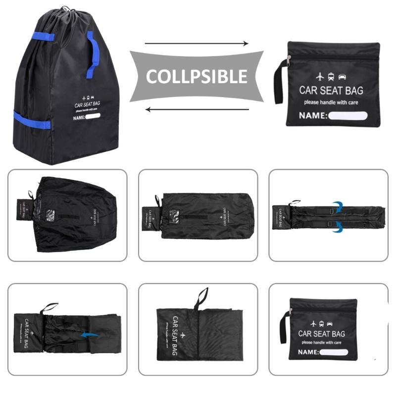 Lightweight Portable Storage Bag For Baby Car Seat Quick Fold 300D Oxford Backpack Enhances Impact Resistance