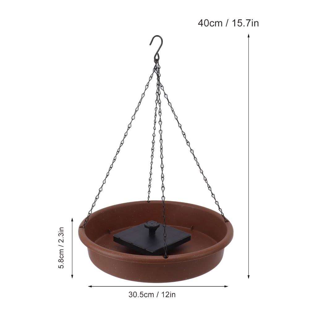 1 Set von 12 Schalen mit großem Fassungsvermögen Vogeltränke Brunnen Solarbetriebene Vogeltränke Pumpe Gartendekoration