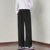 Korean Brown Coffee Workwear Design: Japanese Retro Loose Men's Wide-Leg Straight Casual Pants - INS Style.