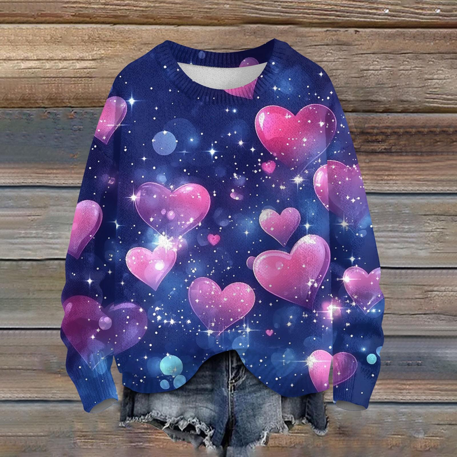 

Свитшоты для женщин Вязаный свитер Милая рубашка Осенний круглый вырез Пуловер Топы XL арбуз красный