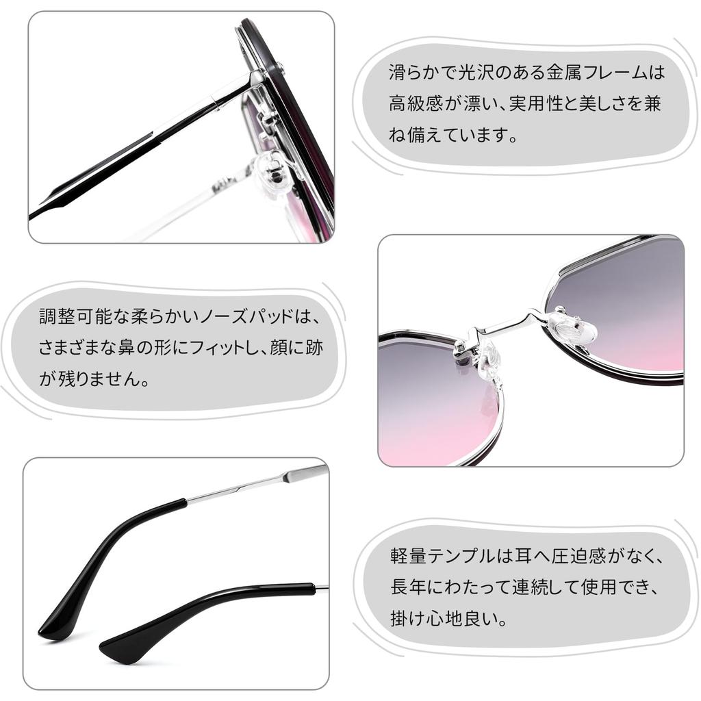 Feisedy UV400 Polygonal Popular Fashion Sunglasses with Colored Perfect for and Small B1263 Women's Sunglasses, Protection, Frame, Lenses, Travel,