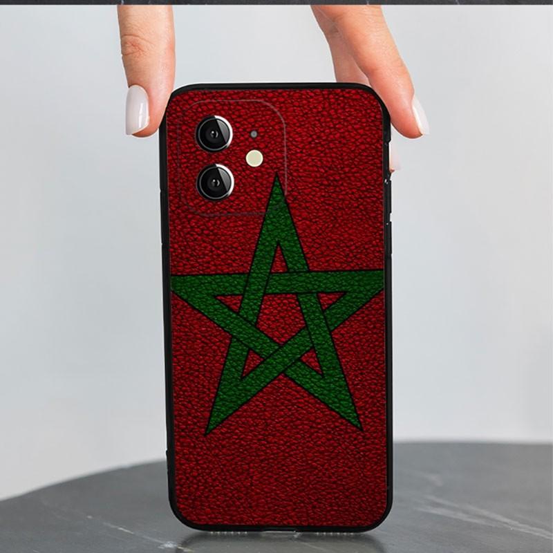 Telefonhülle mit marokkanischer Flagge für Apple iPhone 14 Pro 13 Mini 11 12 Max Xr X Xs 6 6s 7 8 Plus stoßfeste Rückseite