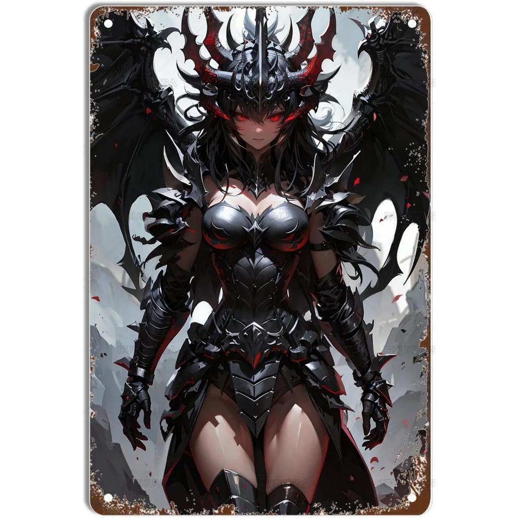 Fox Anime Pinup Girls Metal Tin Signs Wall Decoration Plaque Vintage Poster Iron Painting for Man Cave Home Cafe Garden Club Bar