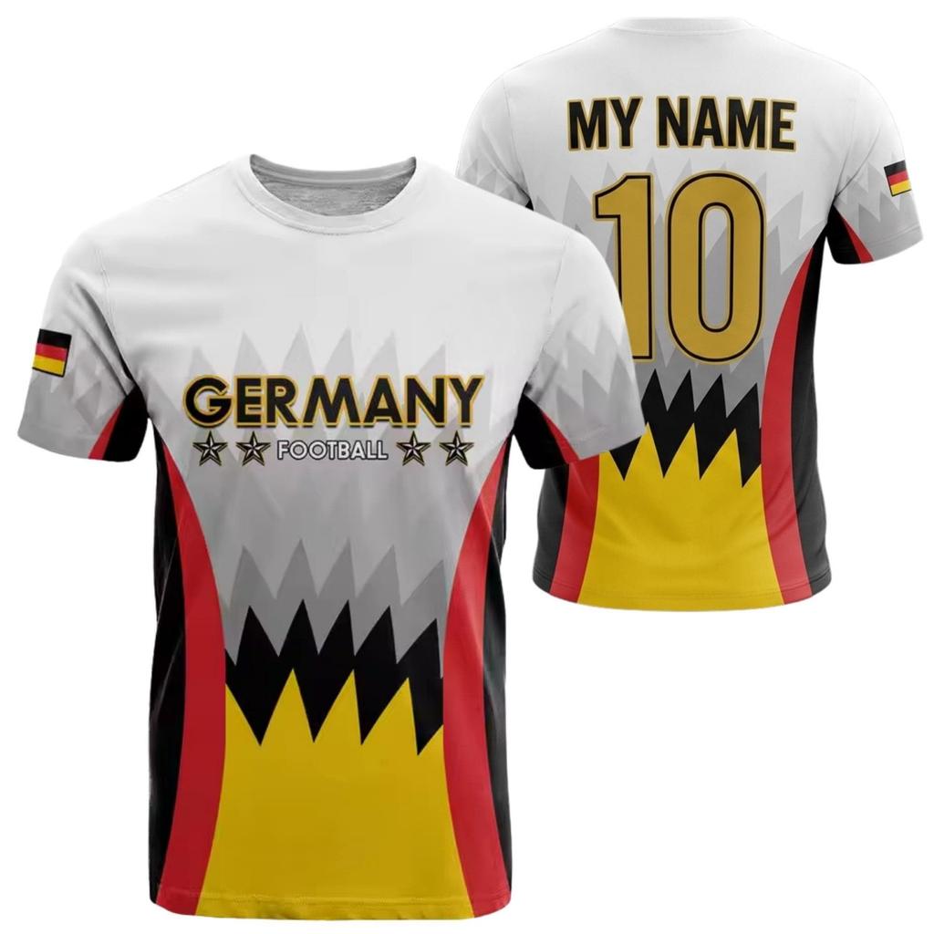 Unisex DIY International Soccer Fan Retro Street Style Crew Neck Jersey Lightweight Breathable Fabric Suitable for Outdoor Activities and Sports