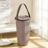 Cloth Bubble Tea Cup Sleeve Striped Pattern Thermal Insulation Drink Cup Carrier Portable Structure Carry Handle