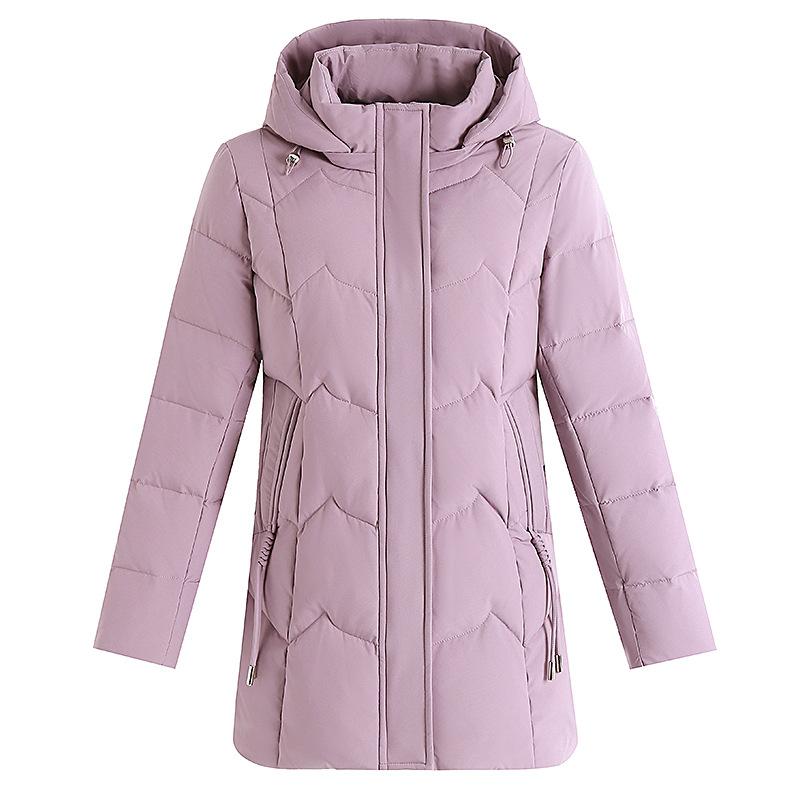 Down jacket women's white duck down new style mother's winter coat middle-aged and elderly loose style down jacket