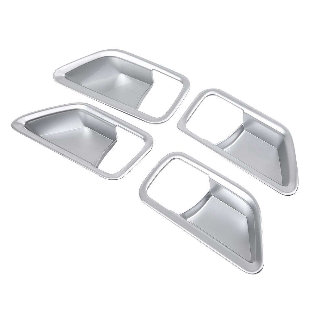 For Suzuki Vitara 2016 2017 2018 4Pcs Silver Chrome Car Interior Door Handle Bowl Decorative Cover Trim