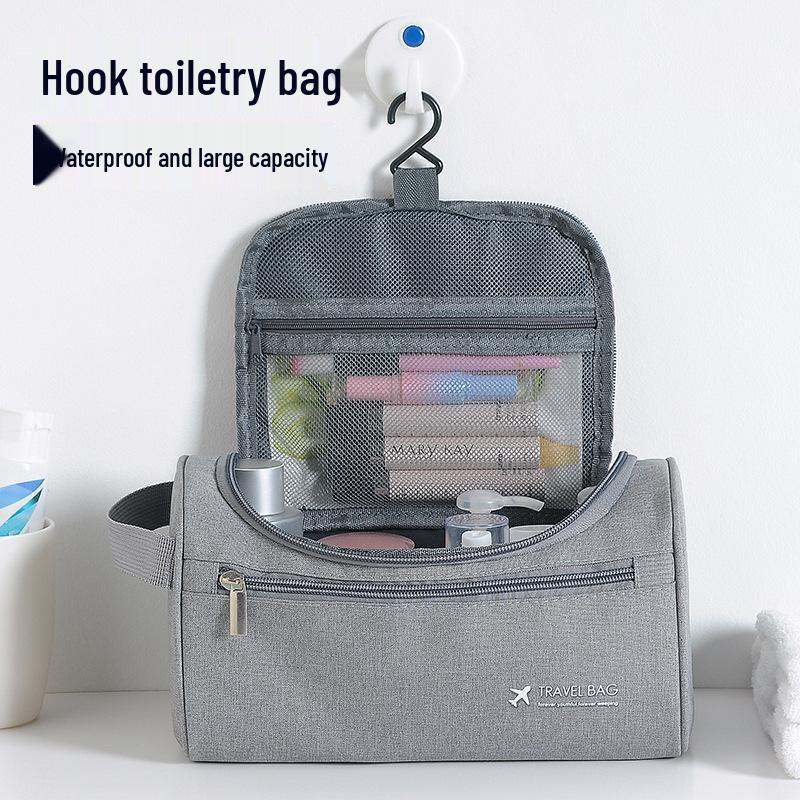Herren Wasserdichte Reise-Kulturtasche - Großes Fassungsvermögen, Haken, Kationisches Gewebe, Koreanischer Stil.