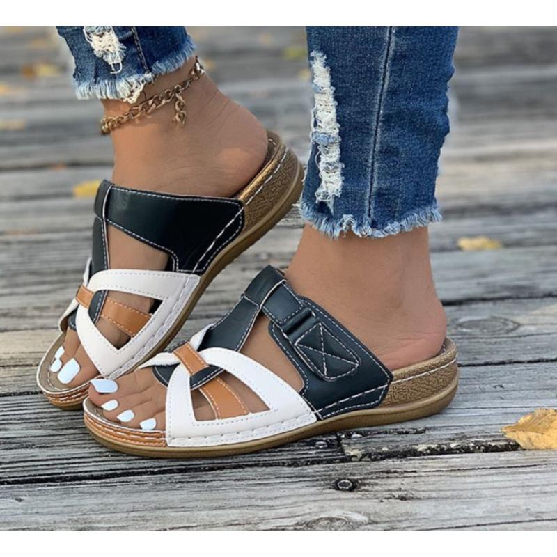 New Summer Women Wedge Sandals Premium Orthopedic Open Toe Sandals Vintage Anti-slip Casual Female Platform Retro Shoes