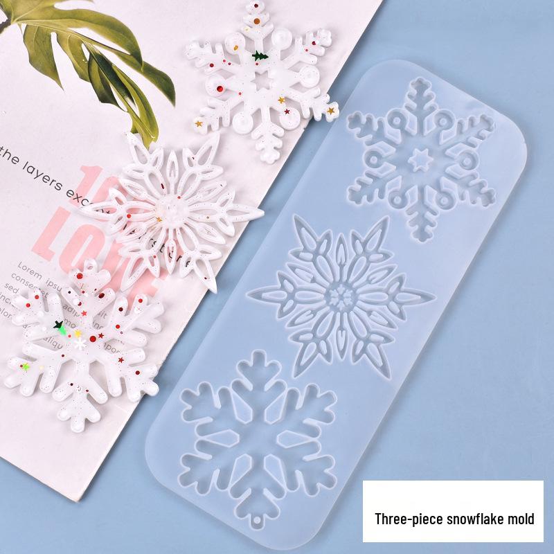 Poppy DIY Christmas Snowflake Pendant Resin Mold
