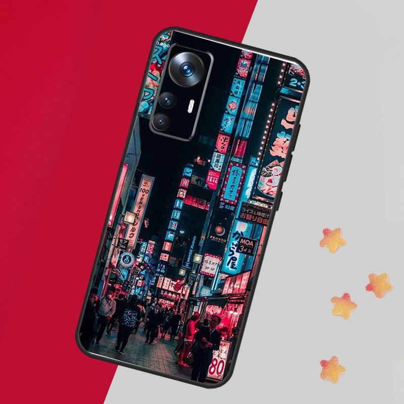 Japanese Night City Aesthetic Case For Xiaomi 15 14 13 Ultra 11T 12T 13T 14T Pro Cover For POCO X7 X6 X3 X5 F5 F6 F7 Pro