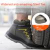 Bauarbeitssicherheitsschuhe Herren High Top Stahlkappe Sicherheitsschuhe Durchtrittsichere Schuhe Rutschfeste Gummi-Arbeitsstiefel
