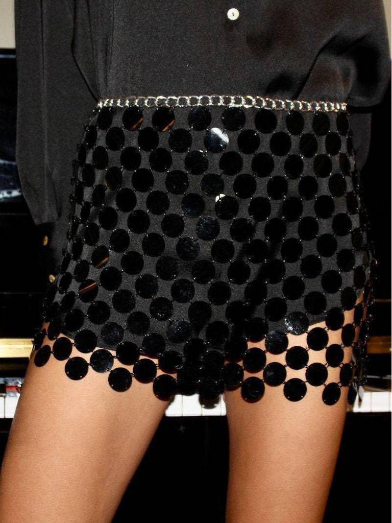 Sequin Punk Style Sexy Midi Skirt YY20217