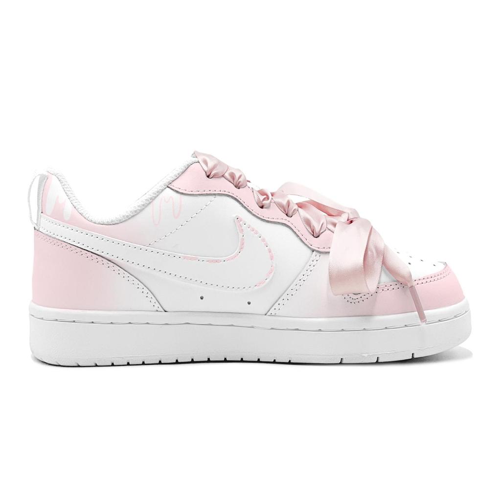 Nike Court Borough Strawberry Sweetheart, Sweet Style, Girl's Heart Slip Resistant Slip Resistant Low top BQ5448-100(TeamS2-S-BOX)
