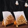 European Style Metal Paper Dispenser Desktop Ornament Gold Tissue Box For Dining Table