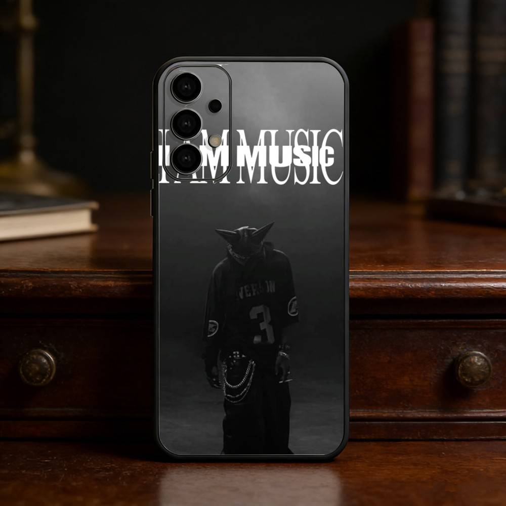 I AM MUSIC P-Playboi Carti Phone Case For Samsung S25,24,23,22,30,21,10,9,Ultra,Plus,Lite Soft Black Case