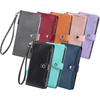 Zipper Pocket Wallet Flip Leather Phone Case for Xiaomi 13T Pro Multi Card Slots Kickstand Cover Wrist Strap