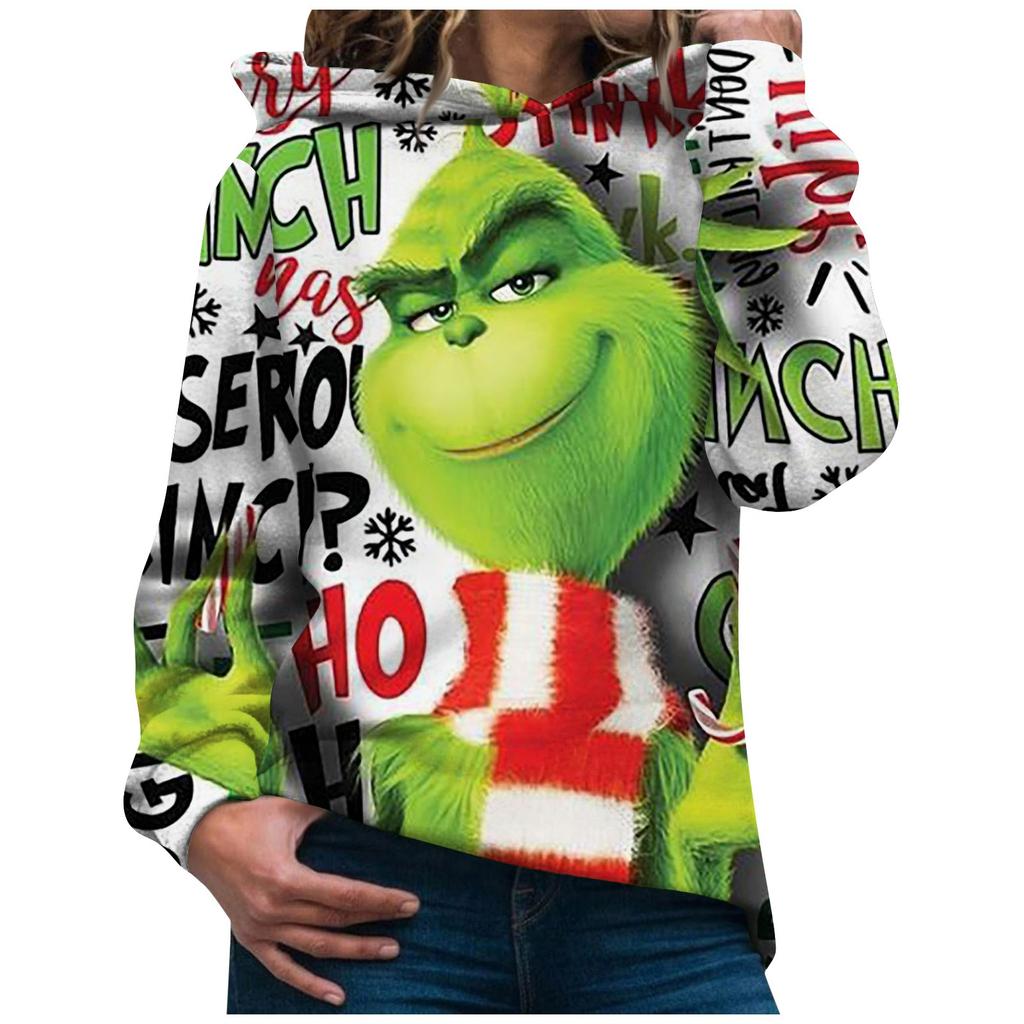 Weihnachten Kapuzen Sweatshirts Für Frauen Casual Langarm Pullover Sweatshirt Herbst Winter Kleidung