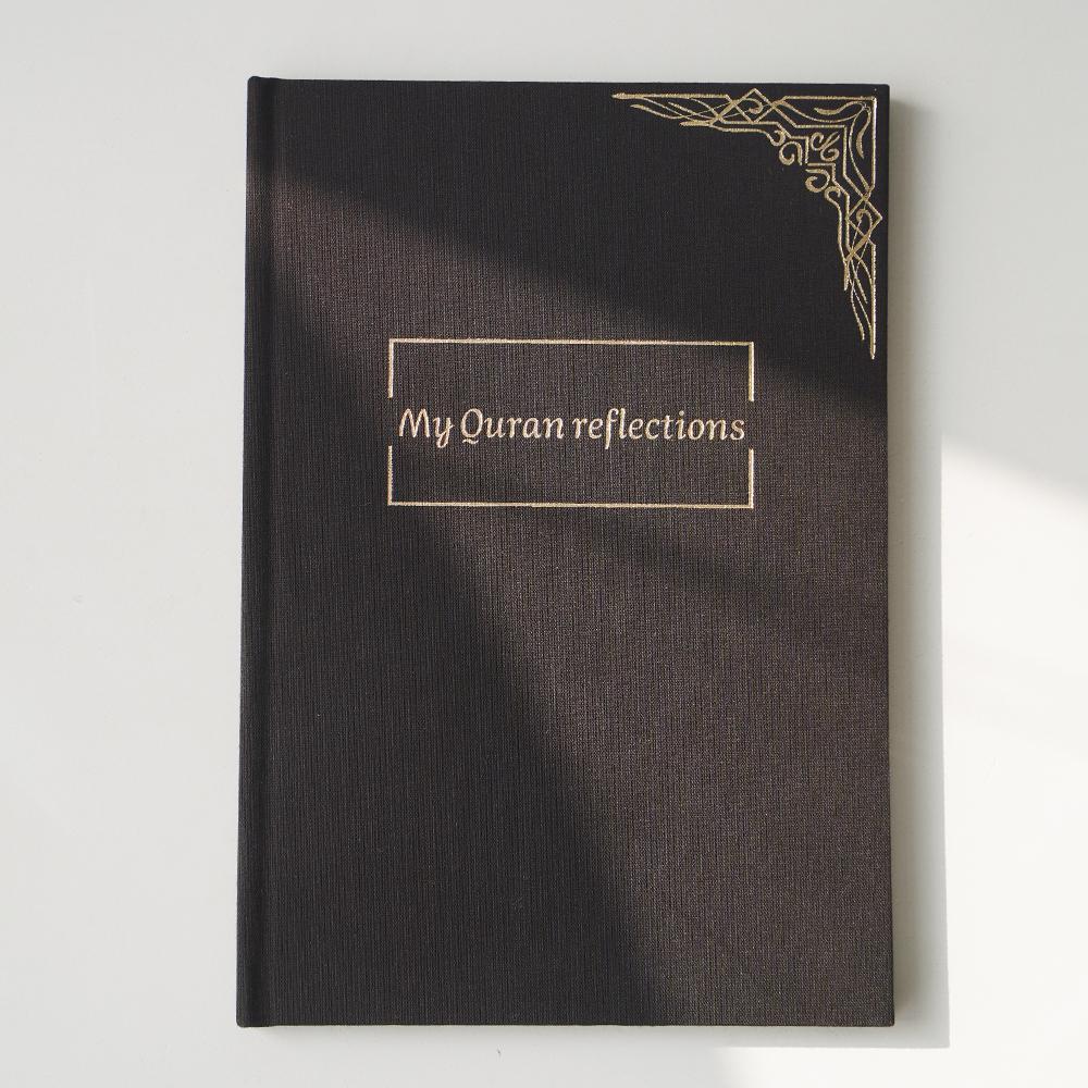 Wholesale Logo Custom Printing A5 Linen Hardcover Stationery Supplies Quran Reflection Journal Notebook (Black,Aceept Custom&Aceept Custom) чёрный