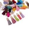 20pcs/lot 38mm Tassel Vintage Leather Tassels Fringe Pendant For DIY Keychain Jewelry Making Supplies Charms Accessories