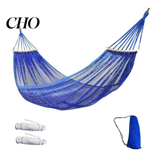Summer Breathable Hammock with Ice Mesh Design Double Load Bearing 200kg Reinforced Traction Rope Anti-rollover Long-term Outdoor