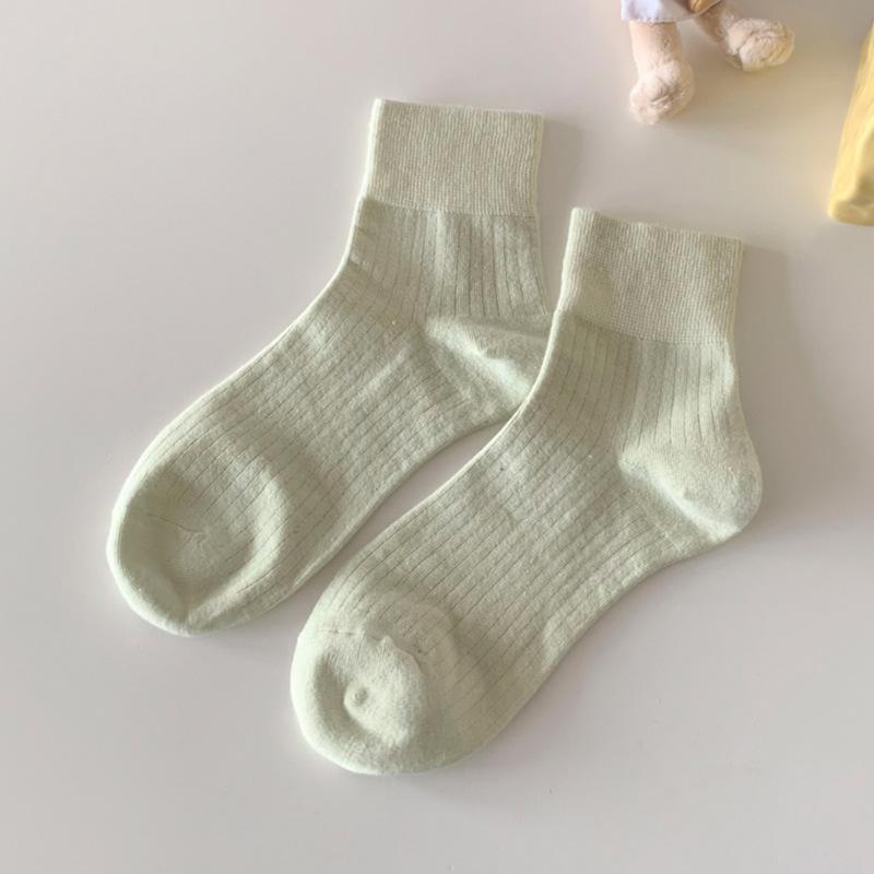 

Женские модные новые милые хлопковые носки-трубы на весну и осень 1 pair зелёный