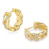 14K Gold Plated 925 Sterling Silver Cool Cubic Zirconia Cuban Link Chains Hoops Women Jewelry Birthday Gift Hoop Earrings Men