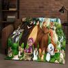 26 Stili Cartone Animato M-Masha e B-Orso Regalo di Natale Coperta in Flanella, Coperta Morbida Ultra Peluche per Casa Camera da Letto Letto Divano Copertura Bambini