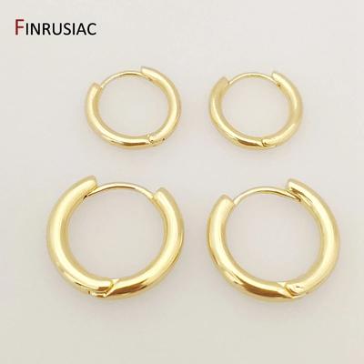 3 Styles Fashion Rhodium/Gold Plated Simple Hoop Earrings for Women Circle Piercing Round Ring Earrings Wholesale