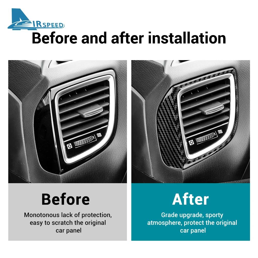 Carbon Fiber Interior Sticker for Mazda 3 Axela 2014-2018 Side Vent Grille Center Console LHD RHD