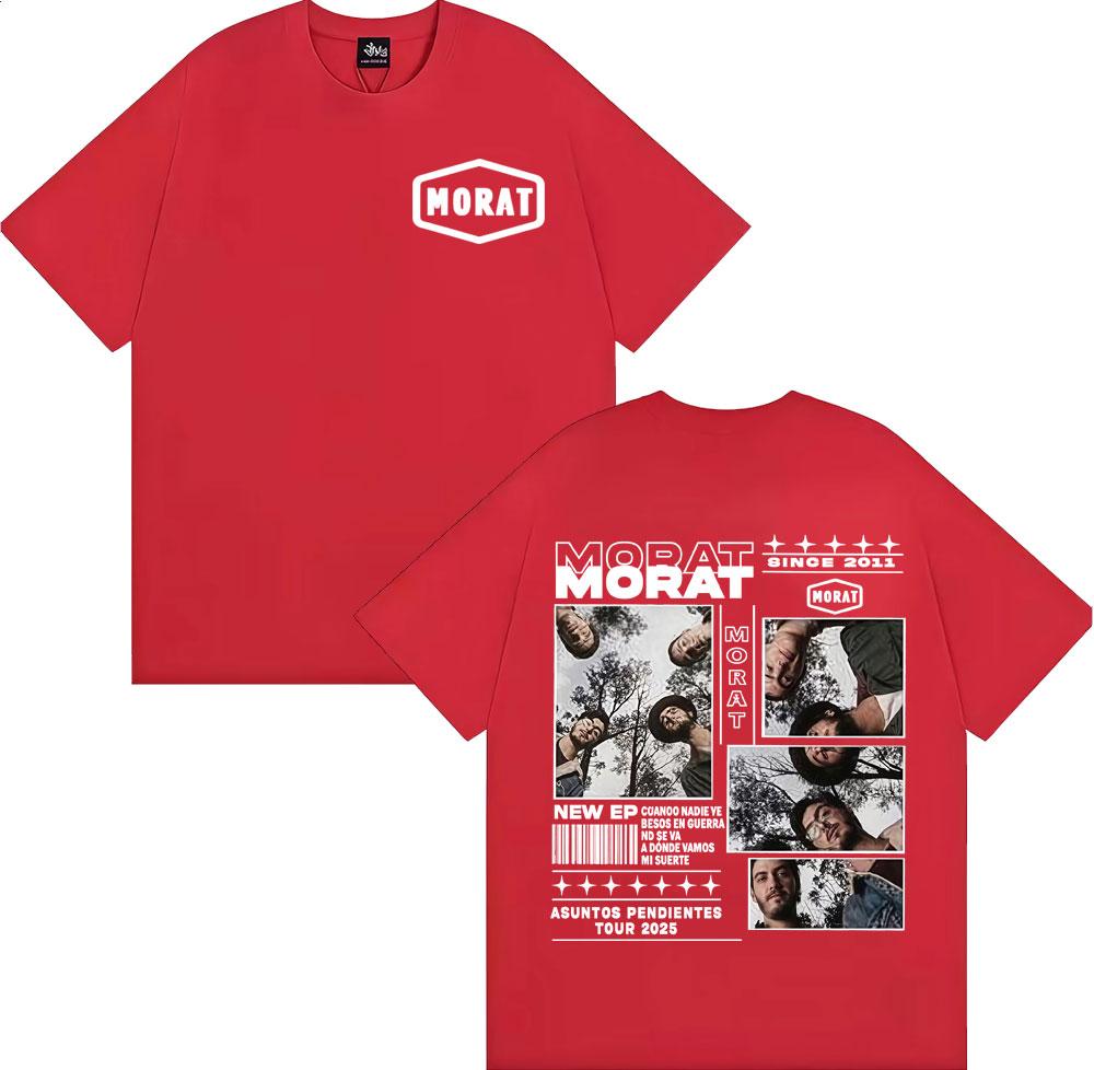 Morat Band Asuntos Pendientes Tour 2025 Merch T-Shirt Unisex Damen Harajuku Hip Hop Rock Punk T-Shirts Sommer Oberteile Komfort T-Shirt
