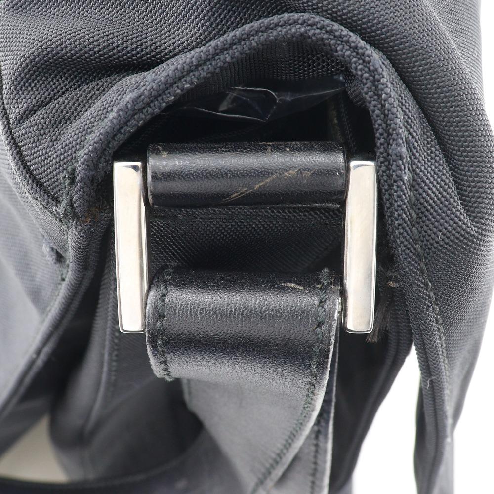 Gucci Shoulder Bag Black Nylon Canvas Unisex Used