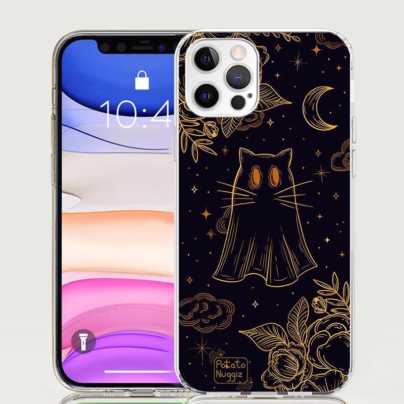 Cute Halloween Ghost Phone Case For iPhone 17 Air 16 15 Plus 11 14 Pro Max 13 Mini 12 7 8 + SE Pattern Art Customized Cover 17 A