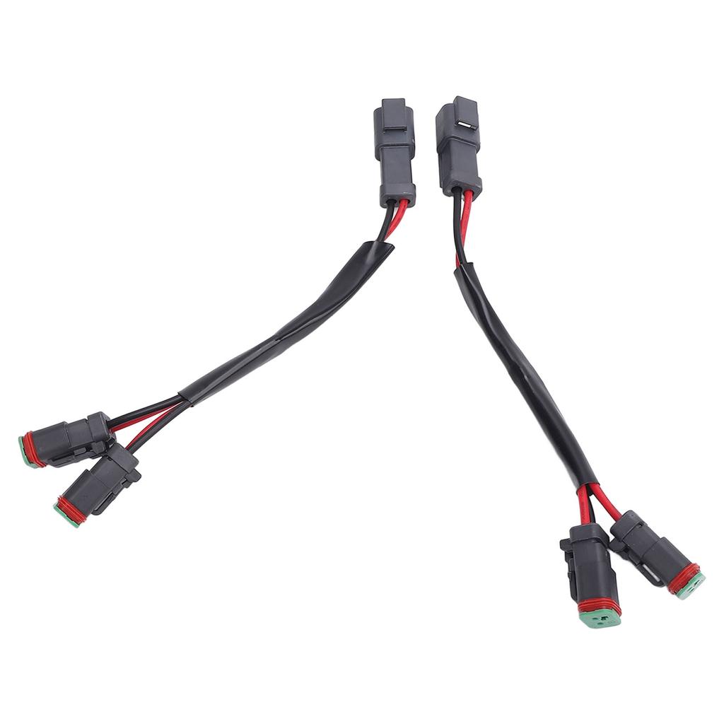 2pcs DT Wiring Harness Adapters Splitter Male to Female Heat Proof Wiring Harness Adapter Connector for LED Work Lights