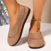 New Women's Round Toe Flat Shoes - Fashionable and Versatile Comfortable Arch Support Not Tired Feet Non-slip Wear-resistant Cushioning Shoes