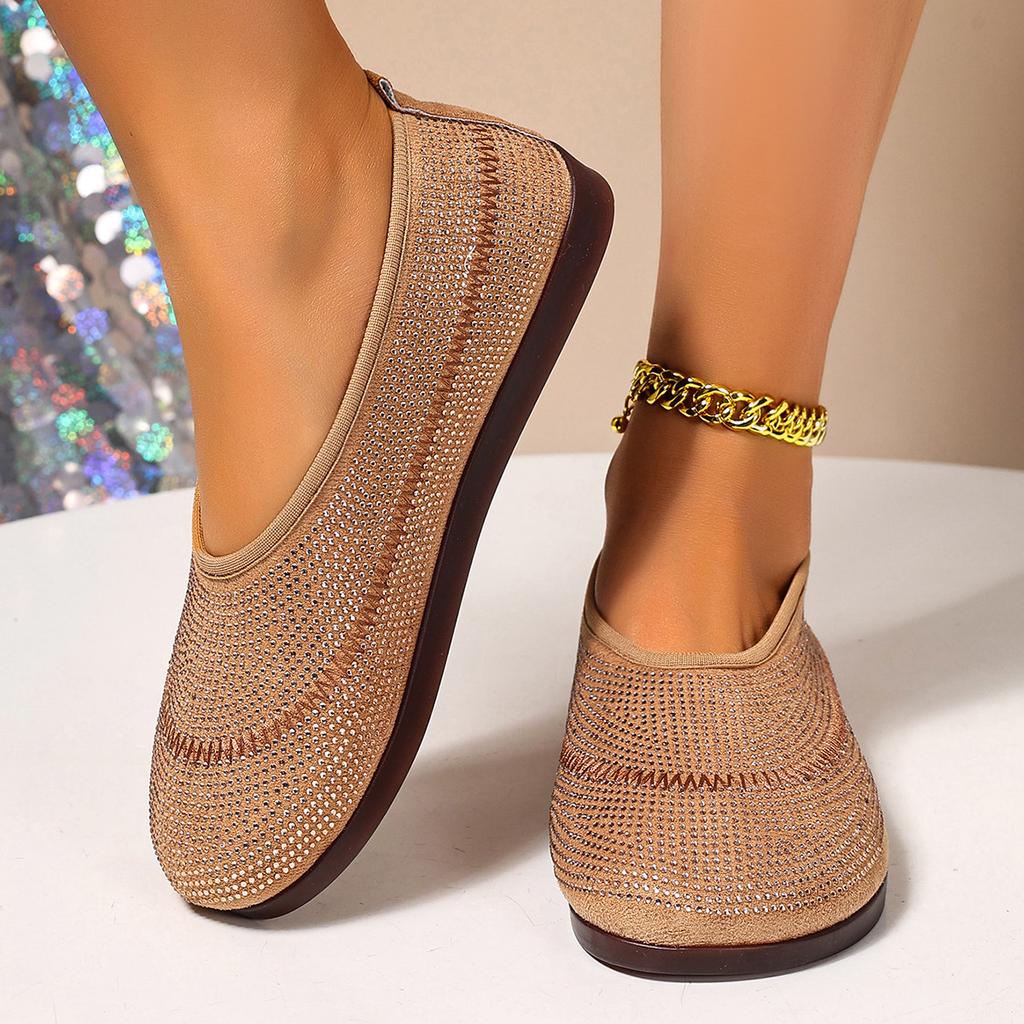 New Women's Round Toe Flat Shoes - Fashionable and Versatile Comfortable Arch Support Not Tired Feet Non-slip Wear-resistant Cushioning Shoes