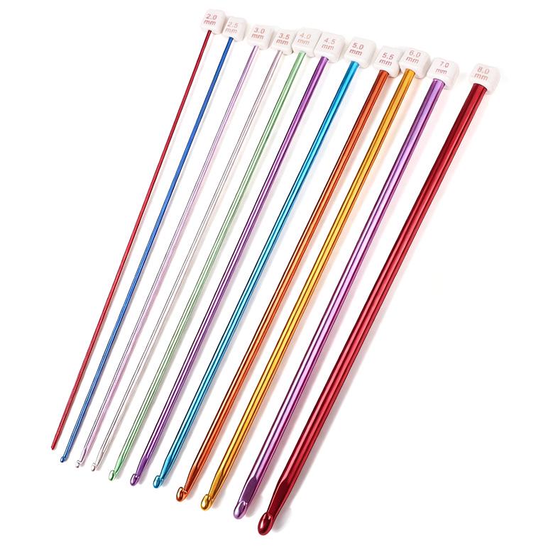 Afghanistan Handmade Aluminum Crochet & Knitting Needle Set with Wool Yarn