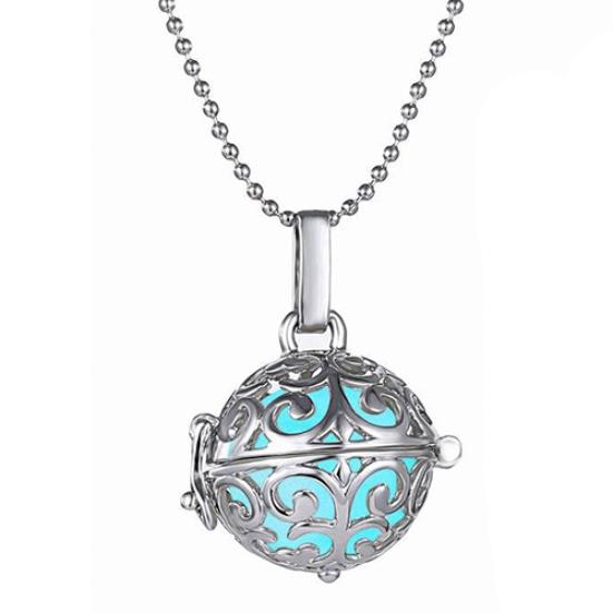 

Женский полый шар, ночной светильник, кулон, ожерелье, цепочка из сплава, светящиеся висячие украшения