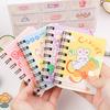 Mini Cartoon Spiral Notebook, 80 Pages Pocket Notebook, Portable Smooth Page Turning Journal for Study Notes