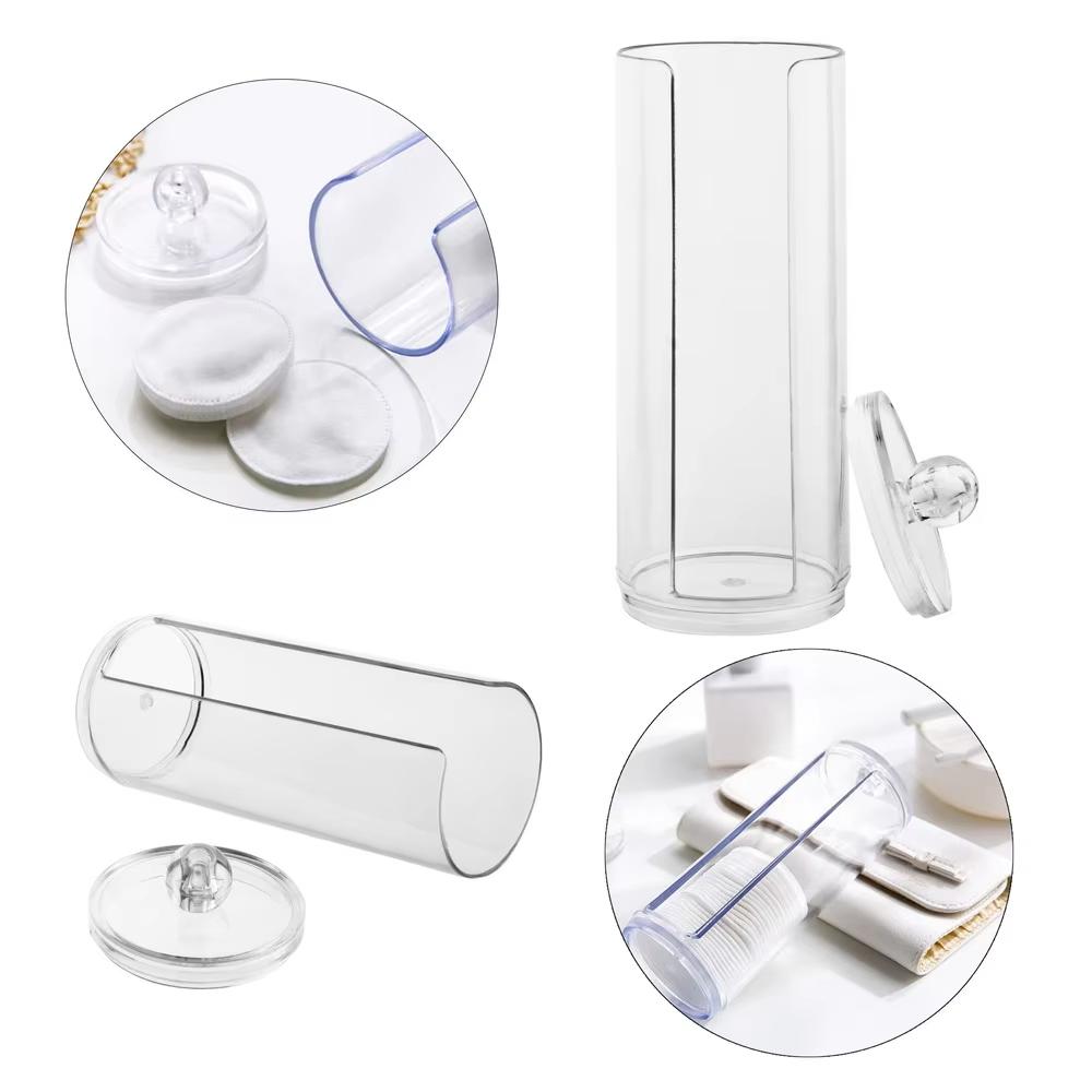 Acrylic Multifunctional Jewelry Container Cosmetic Makeup Cotton Pad Organizer Travel Cosmetic Storage Case Sundries Storage Box