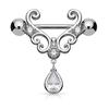 Sexy Nipple Ring Rhinestone Dangle Chain Body Piercing Barbell Jewelry