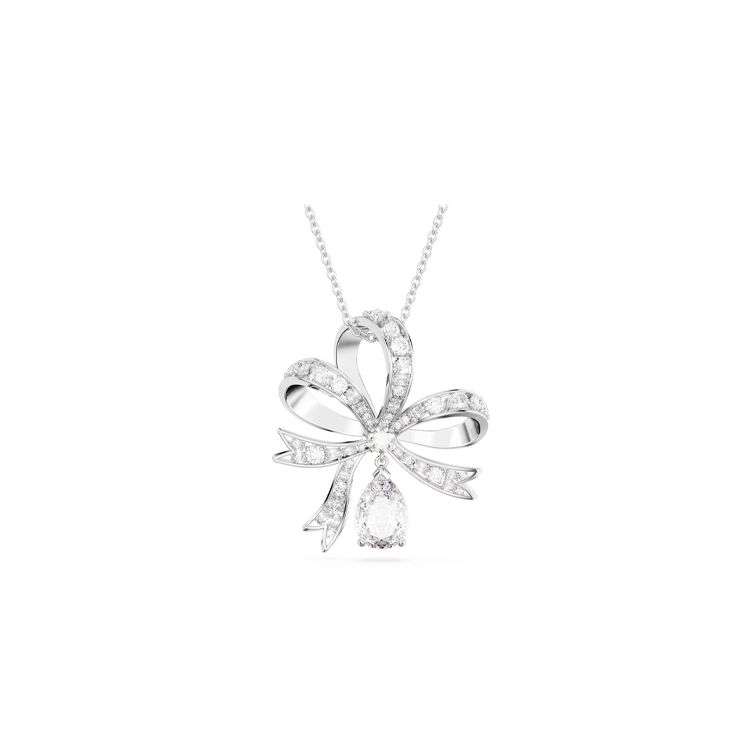 Swarovski Hyperbola Fashion Trend Personality Bow Necklace Women necklace 5647561 Box (Random Color)