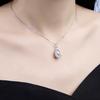 Dainty Water Drop Shape Teardrop Pendant Necklace for Women 925 Sterling Silver for Wedding or Anniversary