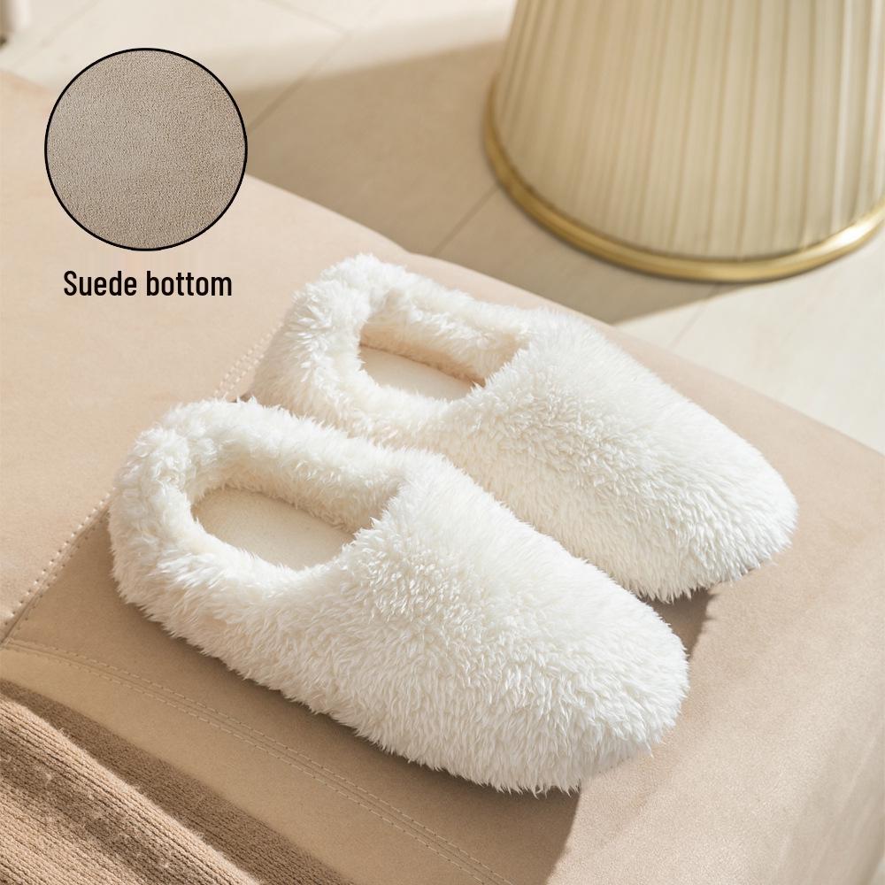 "Stilvolle Rutschfeste Indoor-Winterschuhe": Plüschige, Dicke Baumwoll-Schuhe mit Absatz für Paare"